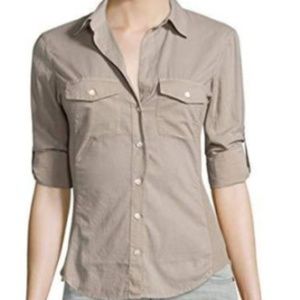 Standard James Perse Slub Side Panel Brown Sz 3